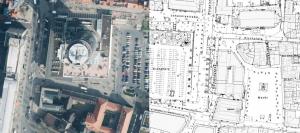 Luftbild und Digitale Stadtkarte der Innenstadt von Jena (Jentower, Eichplatz)