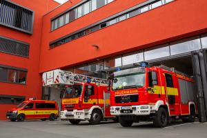 Feuerwehrautos seitlich