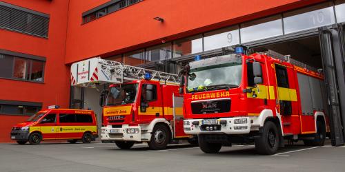 Feuerwehrautos seitlich